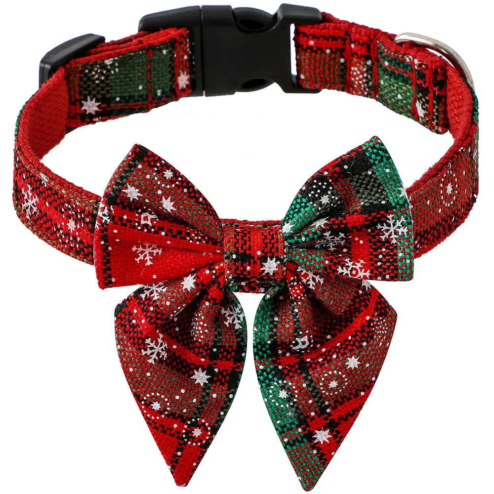 Christmas Pet Collar and Hat Set