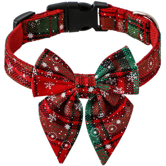 Christmas Pet Collar and Hat Set