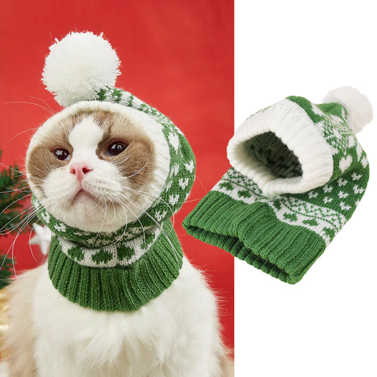 Knitted Christmas Hats for Pets
