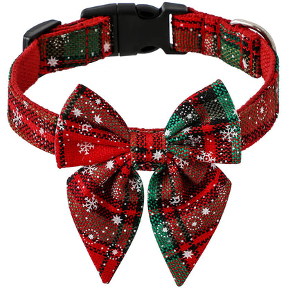 Christmas Pet Collar and Hat Set