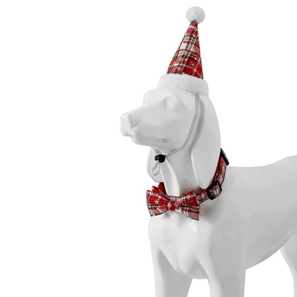 Christmas Pet Collar and Hat Set